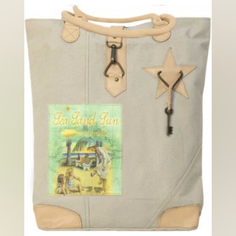 Sea Land Sun Canvas Tote